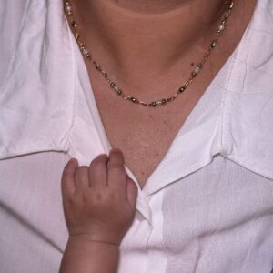 Colar Choker Bolinhas Dourado / Semijoias MF Joias - Imagem 4