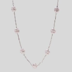 Colar Choker Bolinhas Prateado/ Semijoias MF Joias - Imagem 1