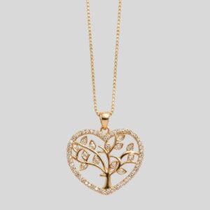 Colar Zircônias Árvore da Vida/ Semijoia / MF Joias Dourado ou Prateado - Imagem 1