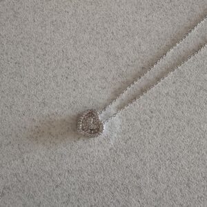 Colar Coração Micro Zircônias / Semijoia / MF Joias Dourado ou Prateado - Imagem 5